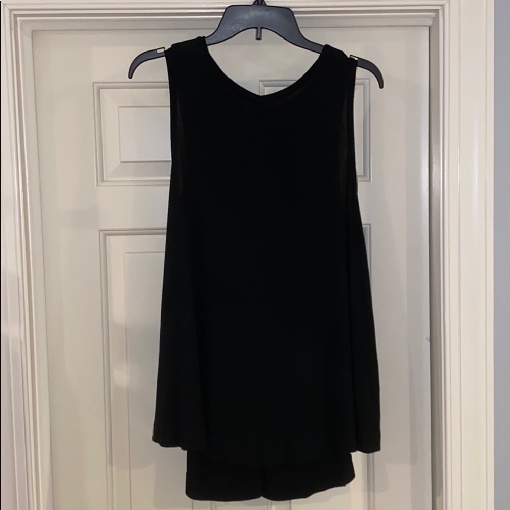 Black high-low shirt